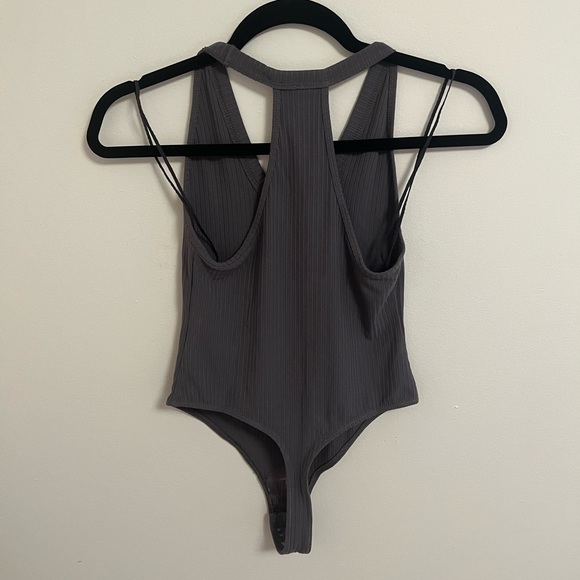 NWT Free People Speed Dial Ribbed Bodysuit in Grey, XS - Picture 7 of 16